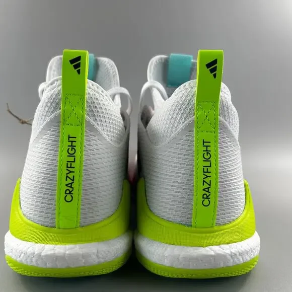 Adidas Crazyflight Mid Women Size 8 White Pink Volleyball Shoes HP3337 NEW - Picture 4 of 6